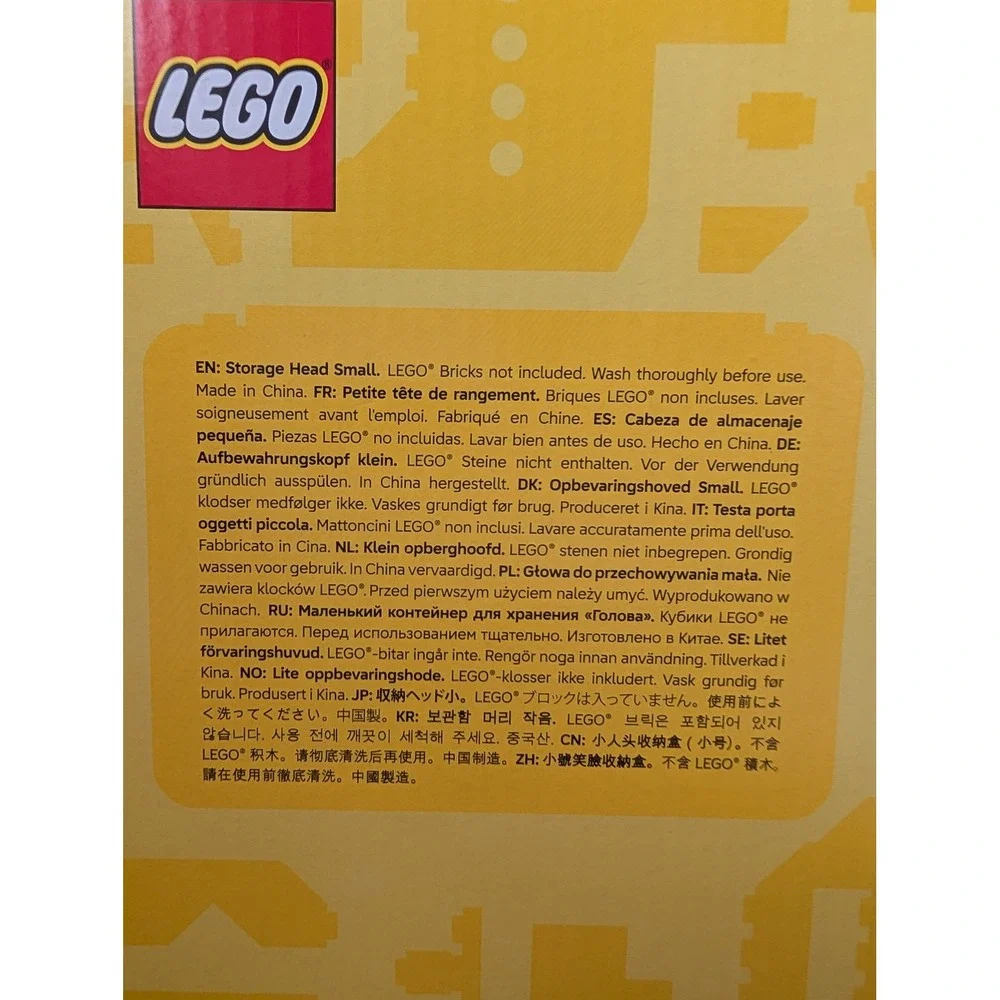 LEGO Storage Head Small Skeleton Halloween Edition White Container Toy Box NEW
